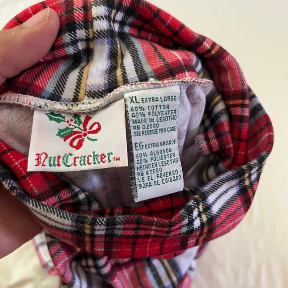 Vtg Y2K 2000s Red Plaid Turtleneck Top Plus Sz XL Holiday Christmas - Picture 7 of 8